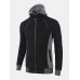 Mens Contrast Faux Twinset Zip Front Casual Hooded Jacket