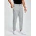 Men Plain Color Zipper Fly Side Pockets Ankle Length Business Pants