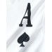 Men Poker Spade Print Short Sleeve Round Neck T  Shirts