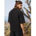 Men Navajo Pocket Drawstring Designed Elastic Neck T  Shirts