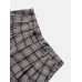 Men Plaid Print Pleats Double Pocket Business Formal Suit Long Pants